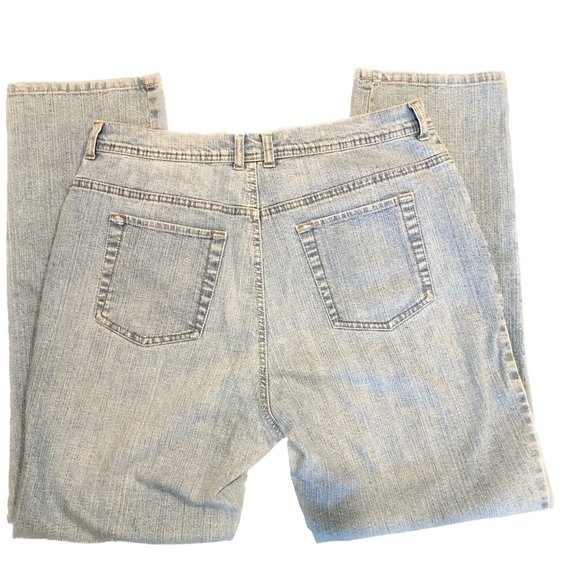 Gloria Vanderbilt Amanda Jeans Light Wash Denim 5 Pocket Womens Sz 14 Short - Picture 4 of 14